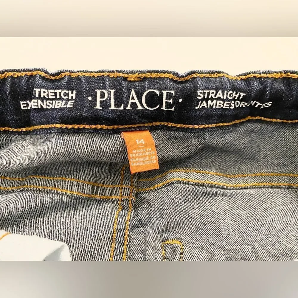 The Children's Place Adjustable Waist straight leg size jeans. Size 14